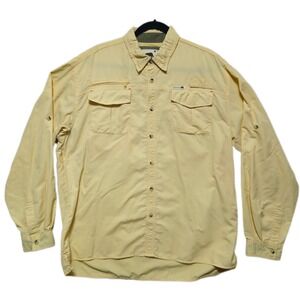 Dakota Grizzly Mens XL Long Sleeve Button Up Shirt Yellow Outdoor Adventure